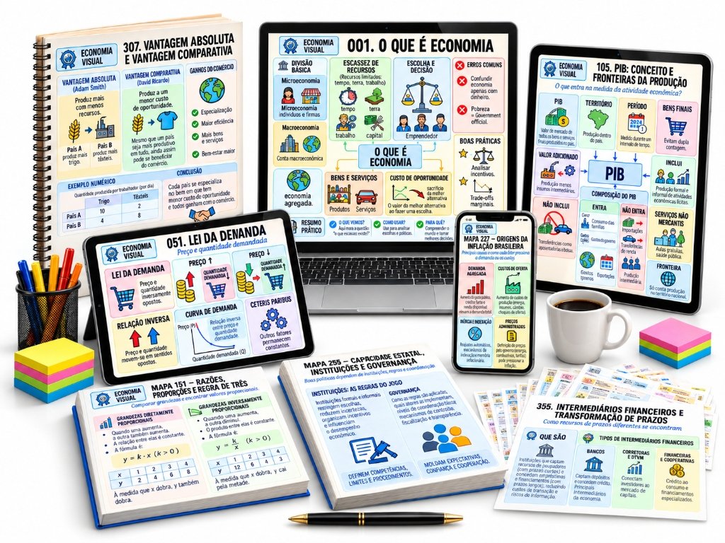 Kit Economia Visual - Acesso Digital e Impresso em Todos os Dispositivos